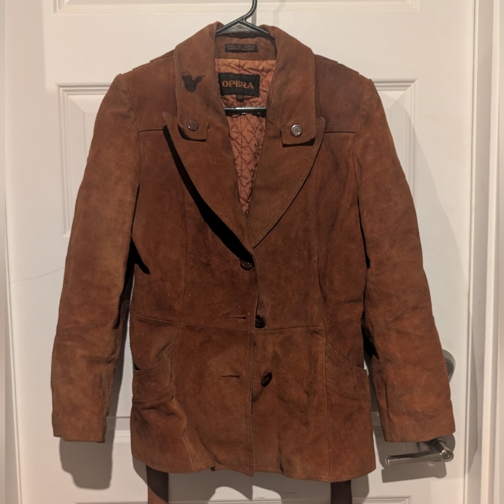 Vintage Leather Suede Women's Jacket